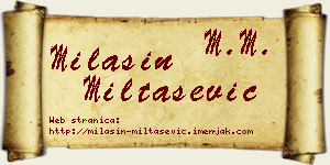 Milašin Miltašević vizit kartica